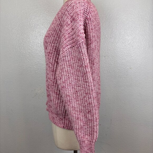 J.crew Pink Marled Cotton Blend Crewneck Sweater Size S - Picture 5 of 9